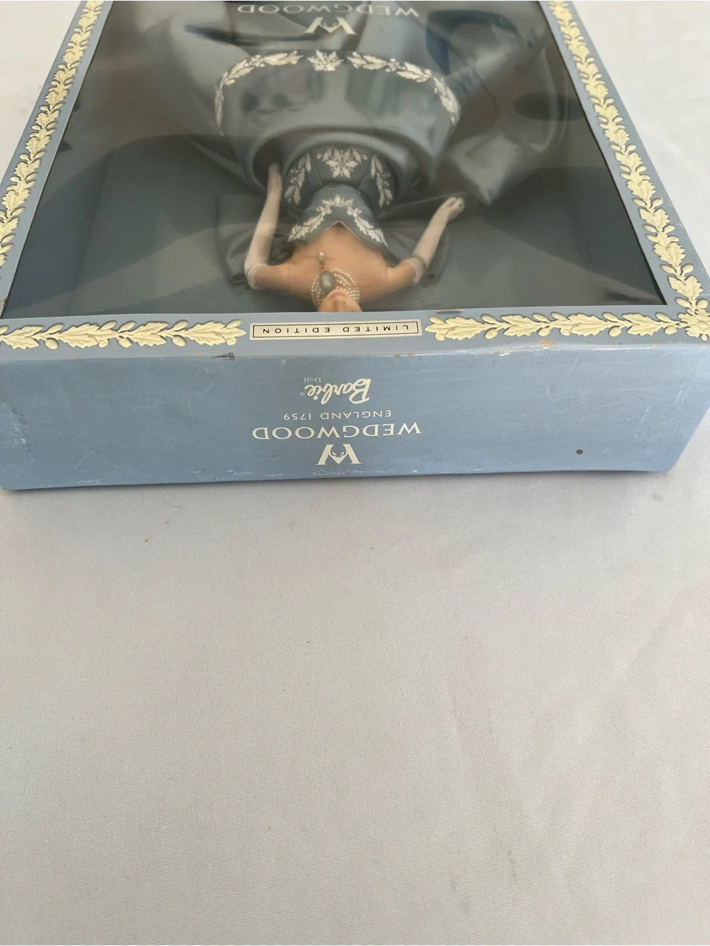 Vintage 1999 Wedgwood Blue and White Collector Barbie Display Doll